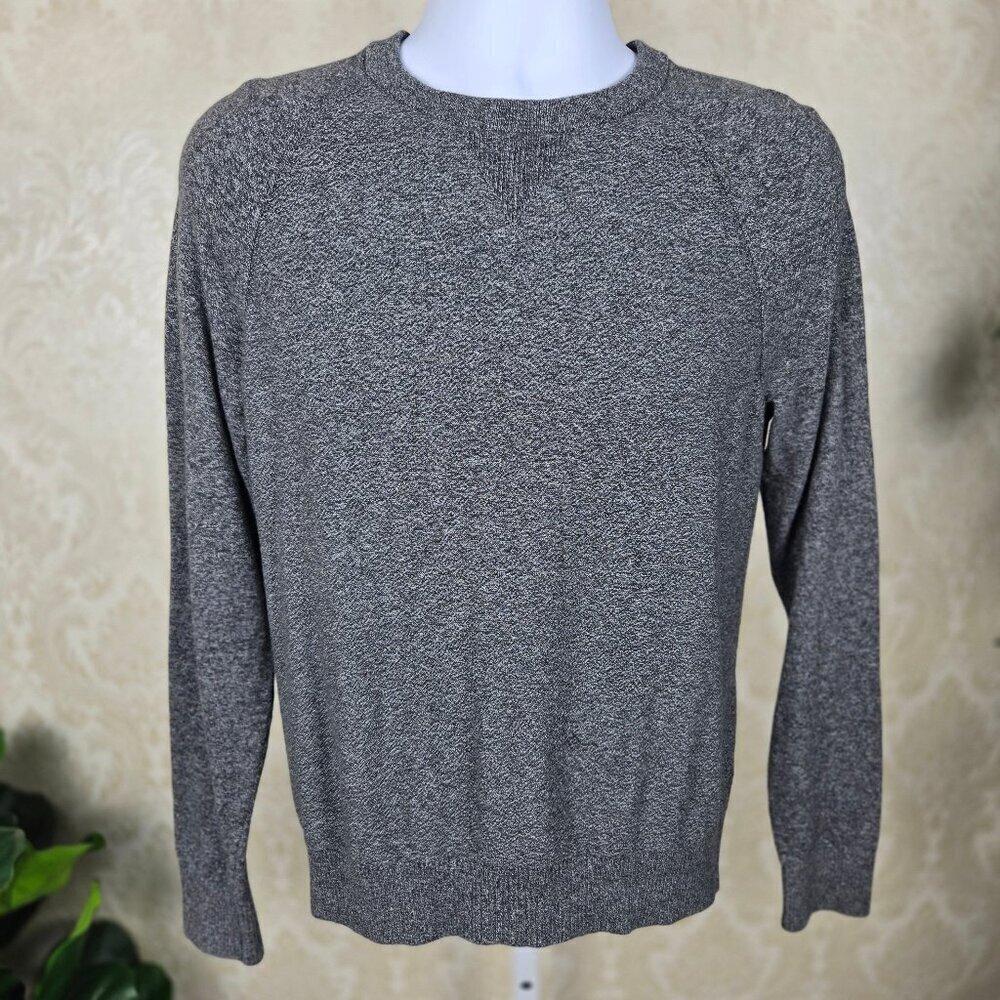 Banana Republic Size Small Gray Pullover Sweater 100% Organic Cotton Long Sleeve